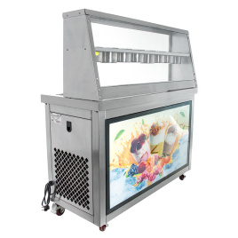 Фризер для ролл мороженого KCB-2F Foodatlas (контейнеры, свет.короб, стол для топпингов, 2 компр)
