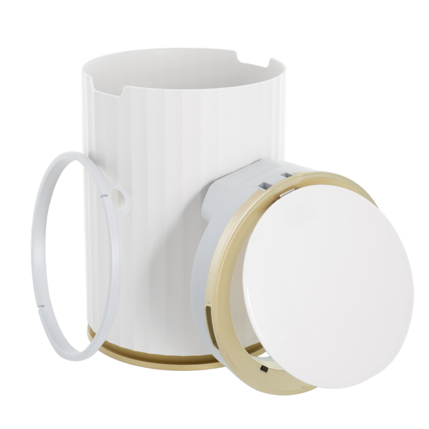 Ведро для мусора сенсорное, круг, Foodatlas JAH-6012 , 9 л (белый) фото 4