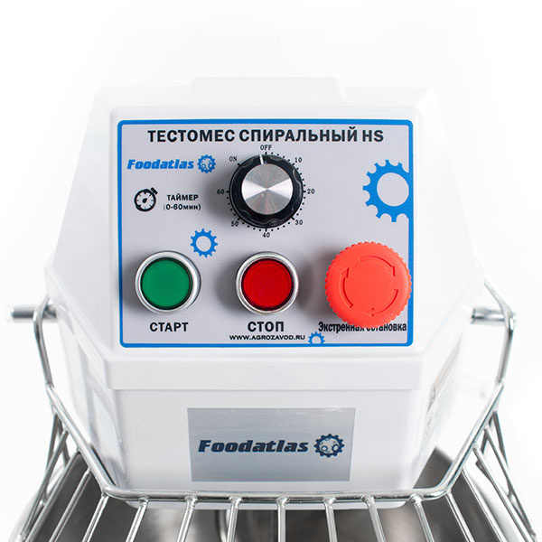 Тестомес спиральный HS-10 Foodatlas Eco фото 8