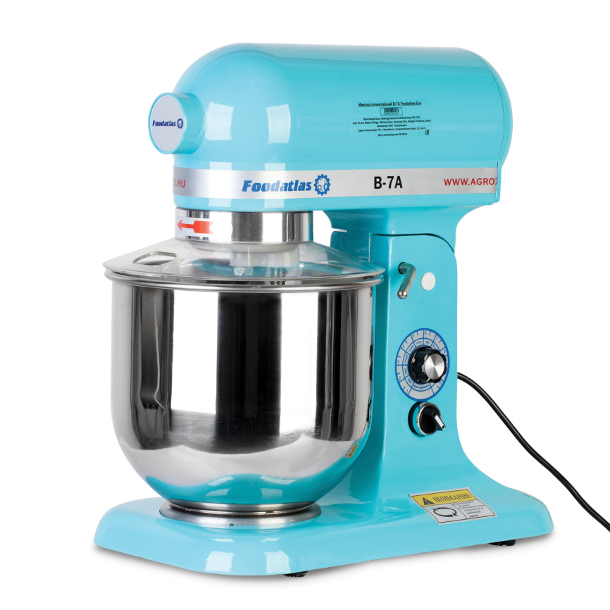 Миксер планетарный B-7A Foodatlas Eco, бирюзовый фото 2
