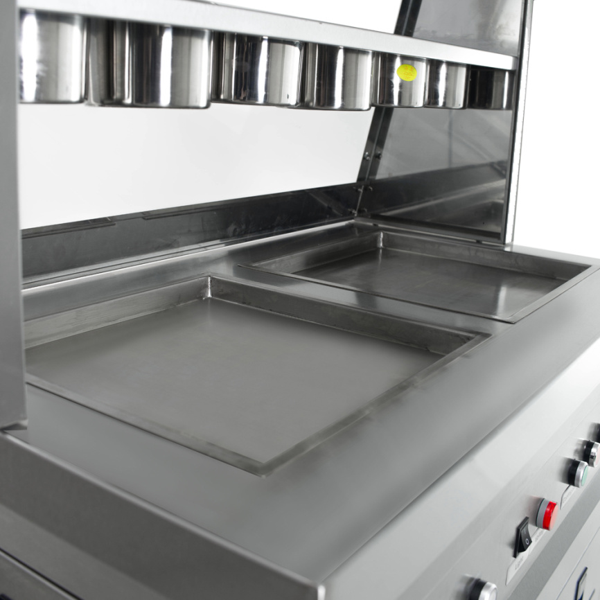 Фризер для ролл мороженого KCB-2F Foodatlas (контейнеры , световой короб, 2 компрессора) фото 7