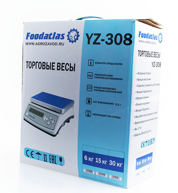 Торговые весы Foodatlas 15кг/1гр YZ-308 фото 5